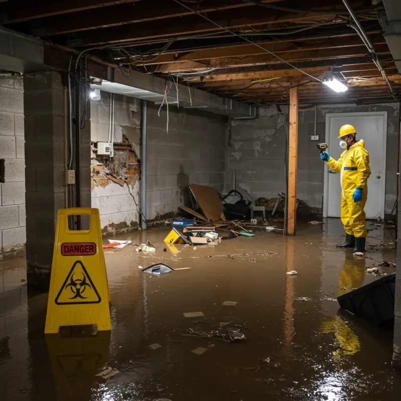 Flooded Basement Electrical Hazard in Pike County, GA Property